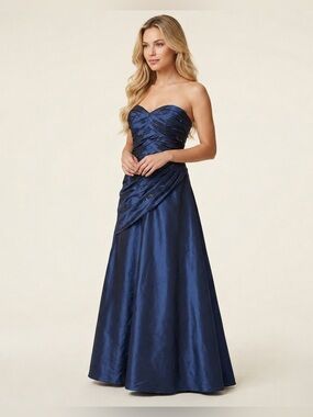 Cinderella Ball Gown Dress 16 Beaded Embellished Strapless Gathered Taffeta